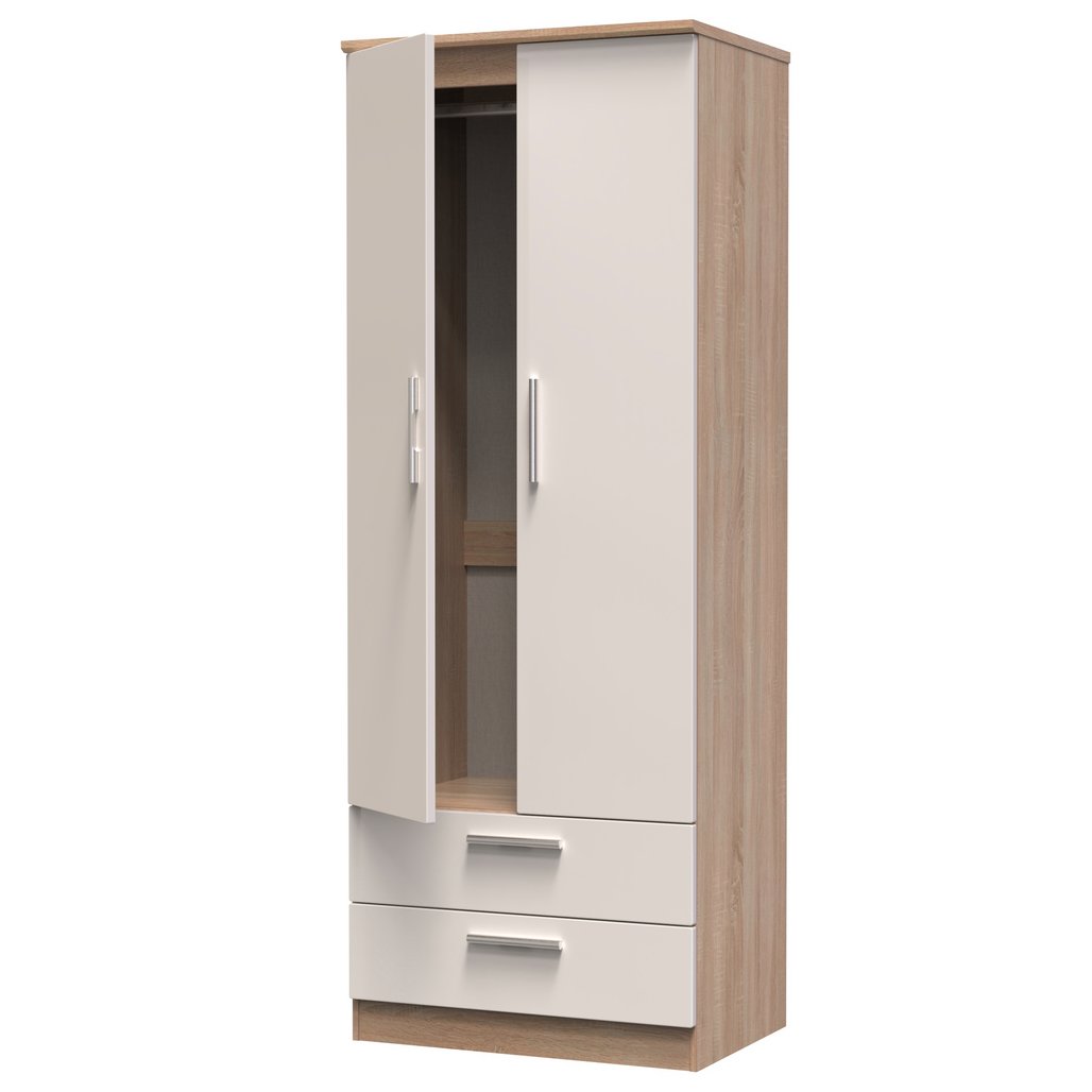 Knightsbridge Tall 2 Door 2 Drawer Double Wardrobe