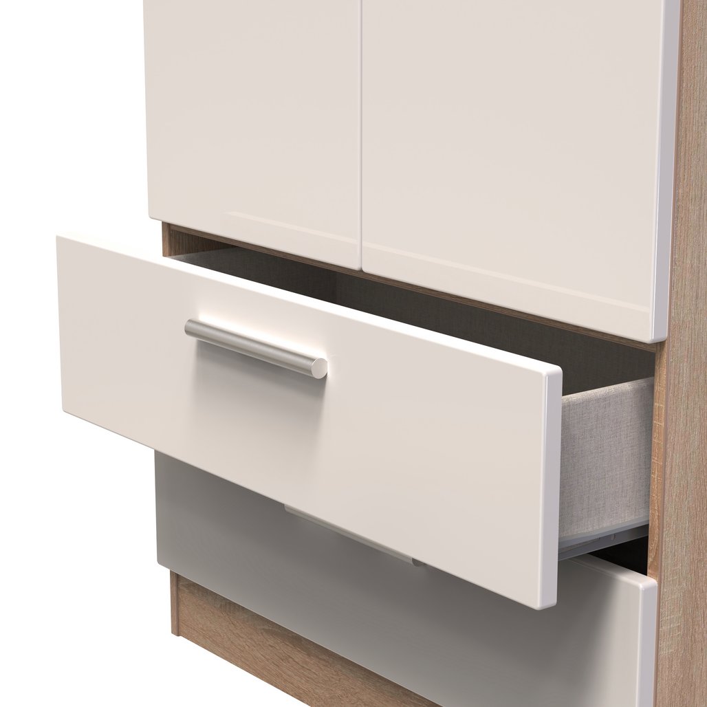 Knightsbridge Tall 2 Door 2 Drawer Double Wardrobe