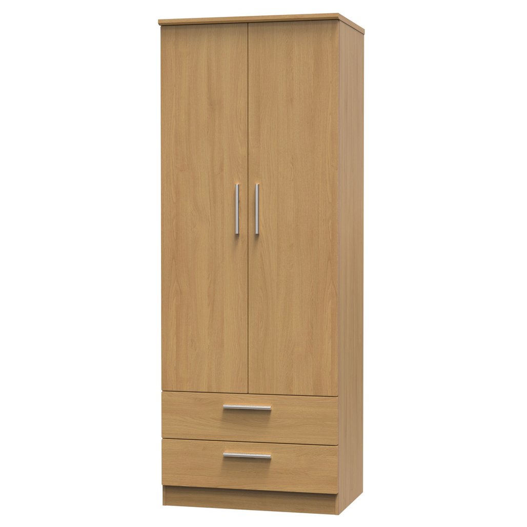 Knightsbridge Tall 2 Door 2 Drawer Double Wardrobe