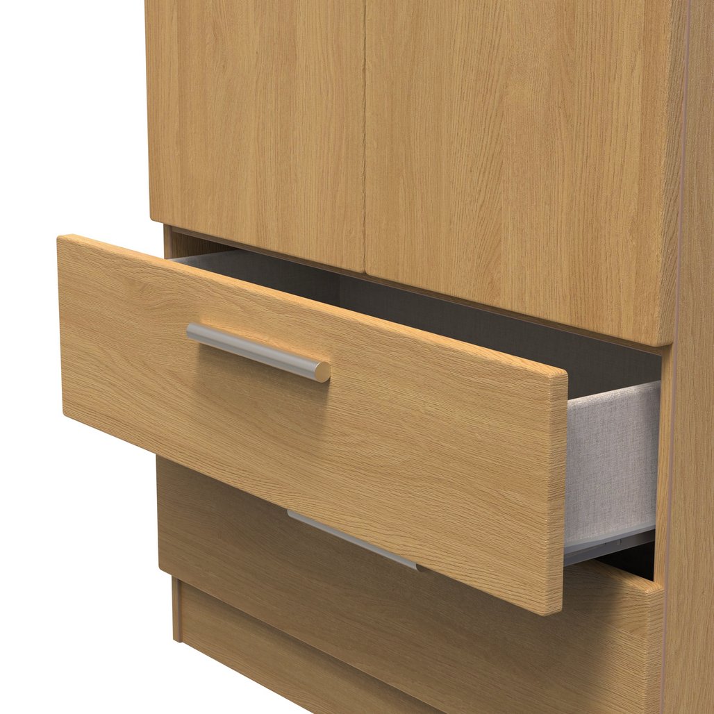 Knightsbridge Tall 2 Door 2 Drawer Double Wardrobe