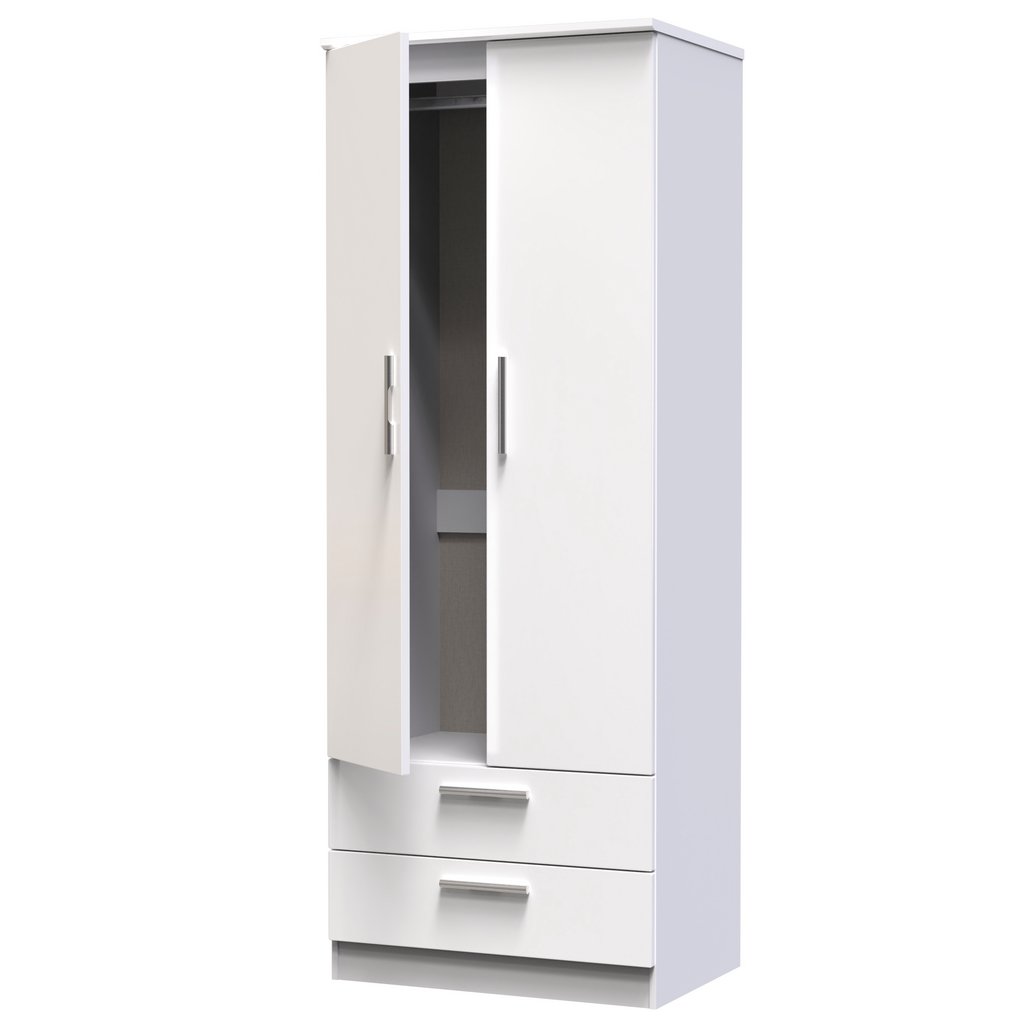 Knightsbridge Tall 2 Door 2 Drawer Double Wardrobe