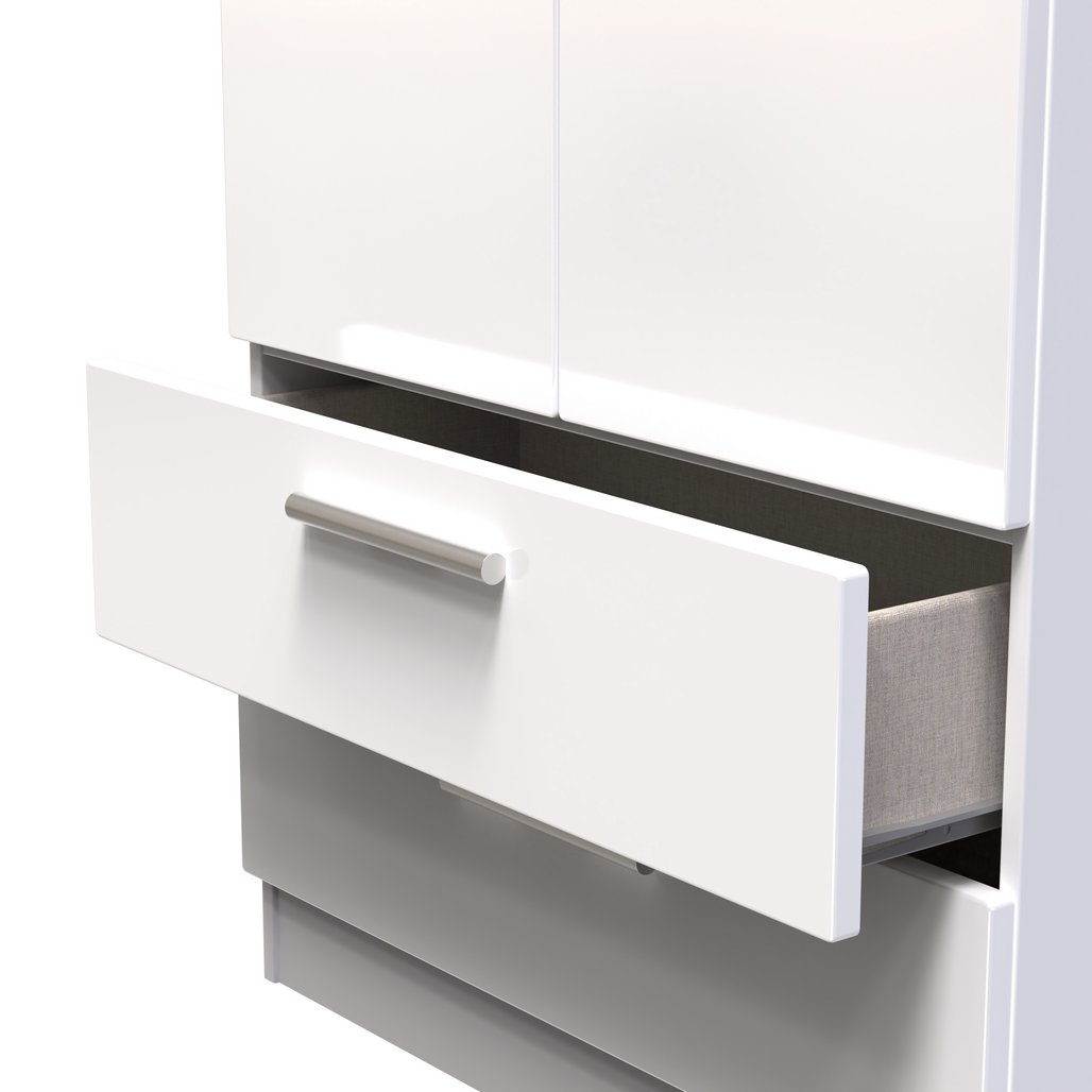 Knightsbridge Tall 2 Door 2 Drawer Double Wardrobe