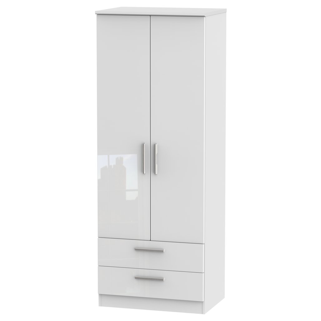 Knightsbridge Tall 2 Door 2 Drawer Double Wardrobe