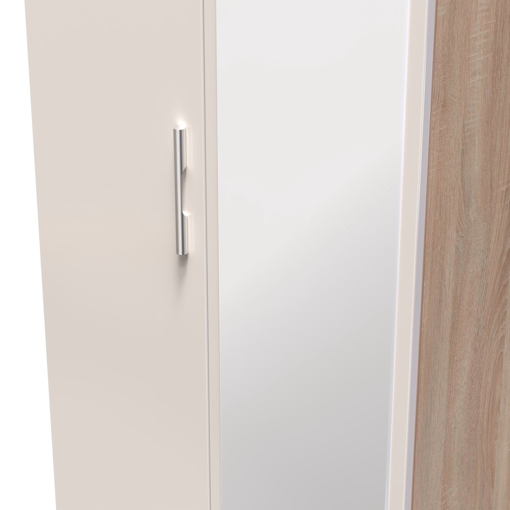 Knightsbridge Tall 2 Door 2 Drawer Double Mirrored Wardrobe