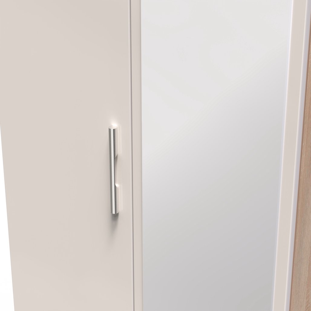 Knightsbridge Tall Mirrored 2 Door Double Wardrobe