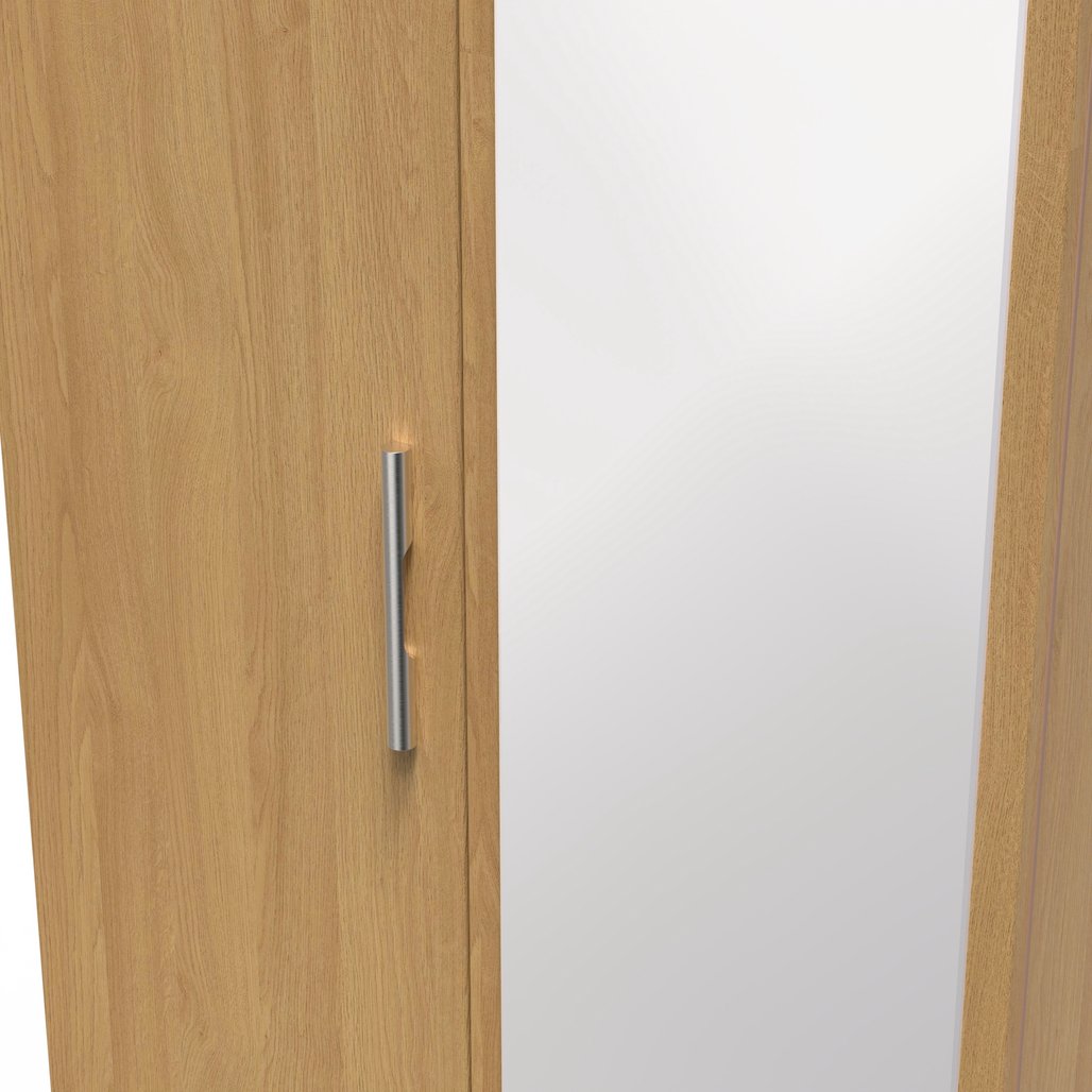 Knightsbridge Tall Mirrored 2 Door Double Wardrobe