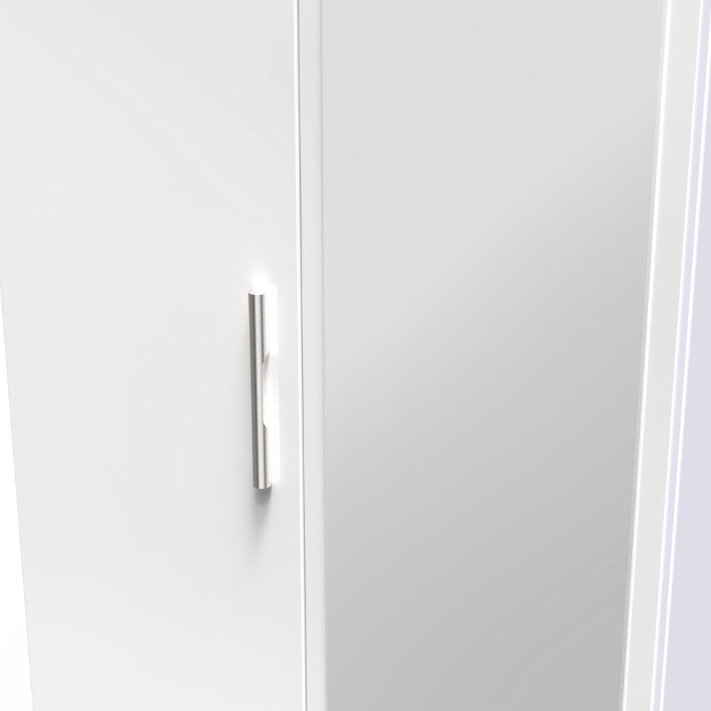 Knightsbridge Tall Mirrored 2 Door Double Wardrobe