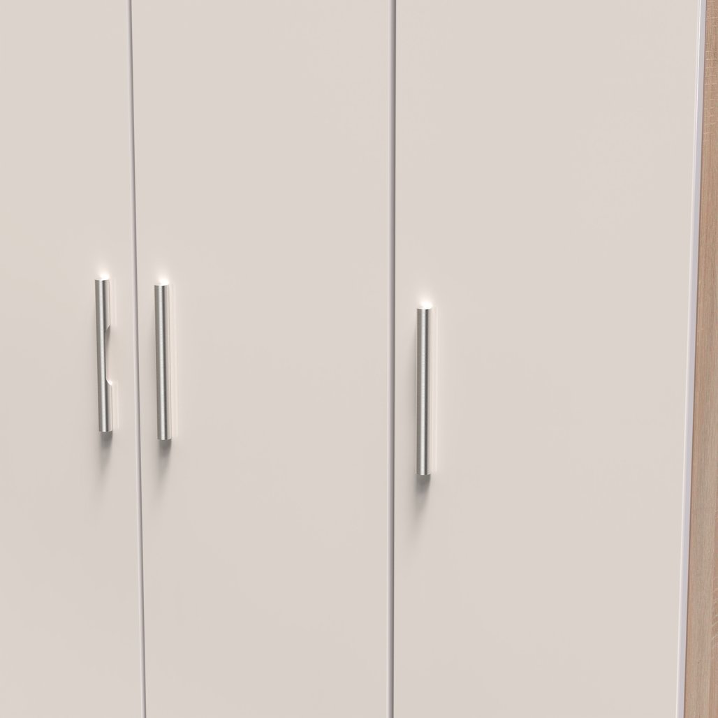 Knightsbridge 3 Drawer Bedside, 3 Drawer Chest of Drawers & 3 Door Triple Wardrobe