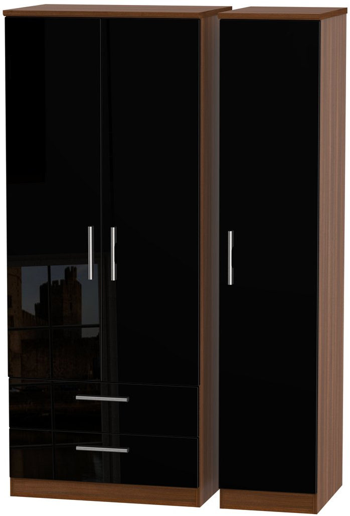 Knightsbridge 2 Drawer 3 Door Triple Wardrobe