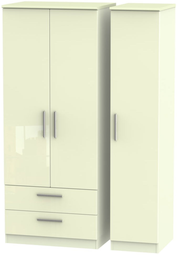 Knightsbridge 2 Drawer 3 Door Triple Wardrobe