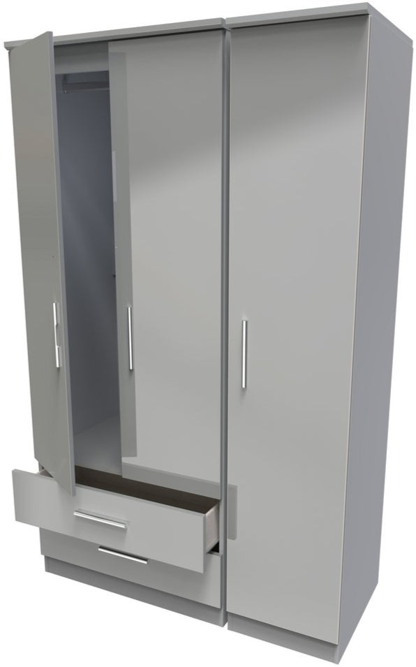 Knightsbridge 2 Drawer 3 Door Triple Wardrobe