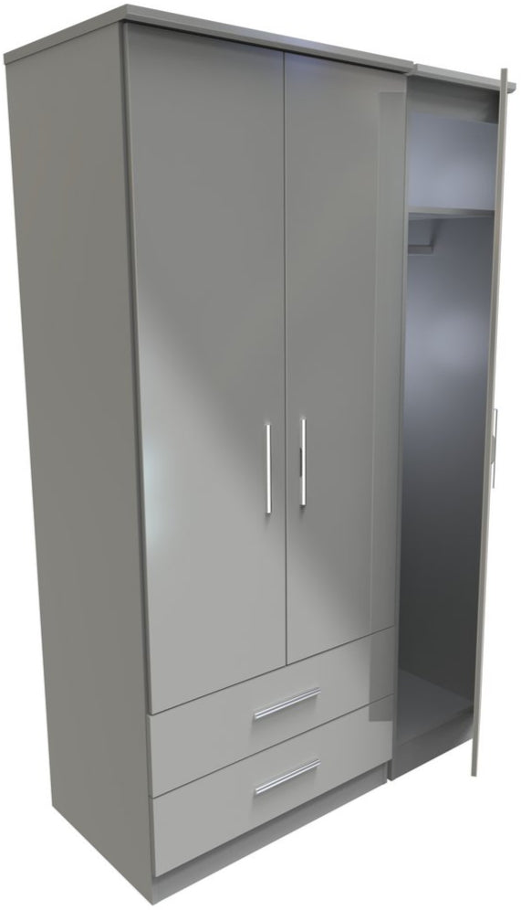 Knightsbridge 2 Drawer 3 Door Triple Wardrobe