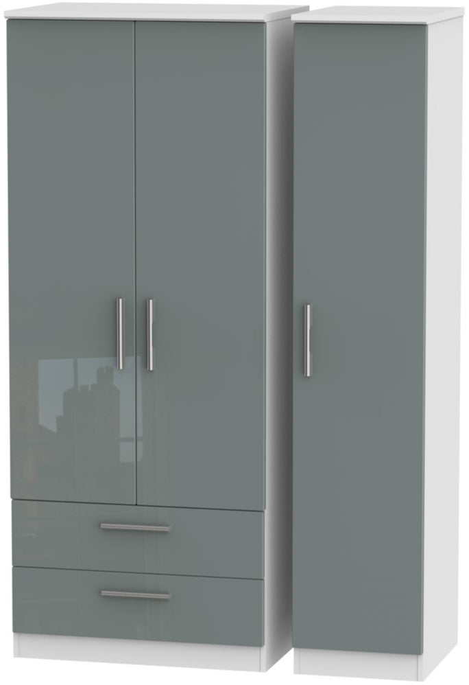 Knightsbridge 2 Drawer 3 Door Triple Wardrobe