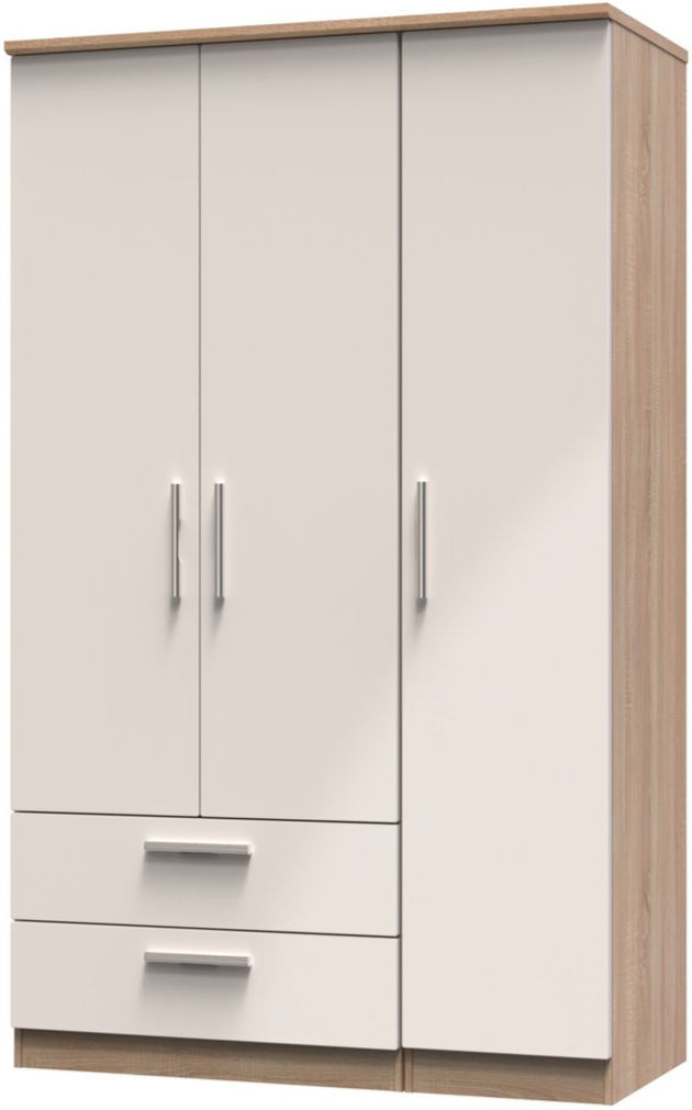Knightsbridge 2 Drawer 3 Door Triple Wardrobe