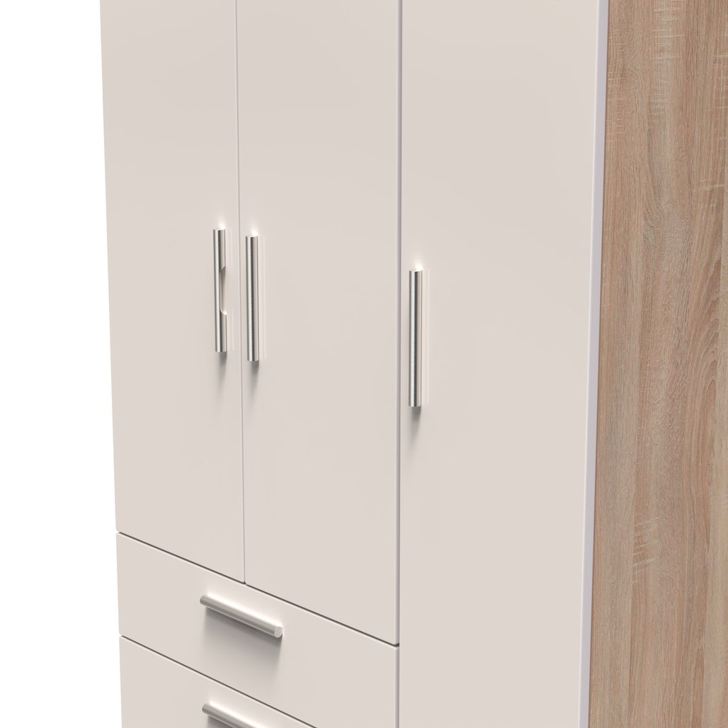 Knightsbridge 2 Drawer 3 Door Triple Wardrobe