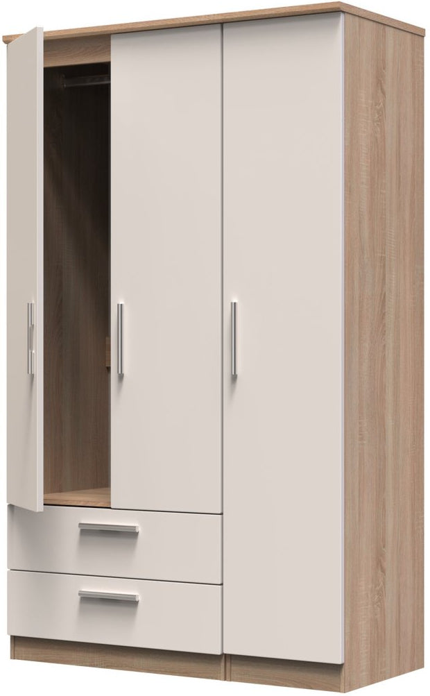 Knightsbridge 2 Drawer 3 Door Triple Wardrobe