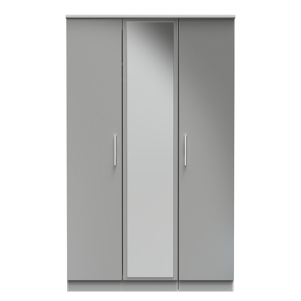 Knightsbridge Mirrored 3 Door Triple Wardrobe