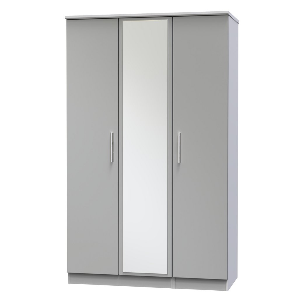 Knightsbridge Mirrored 3 Door Triple Wardrobe