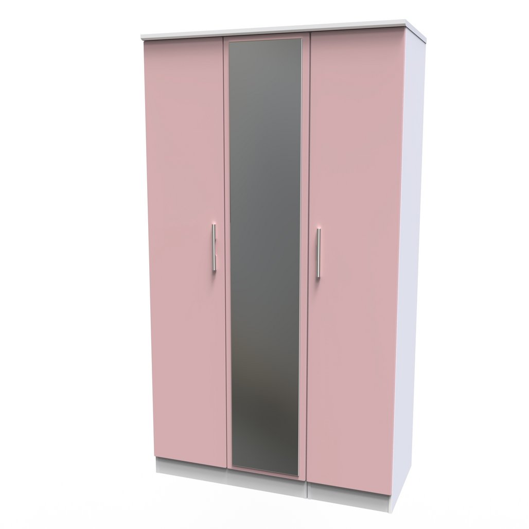 Knightsbridge Mirrored 3 Door Triple Wardrobe