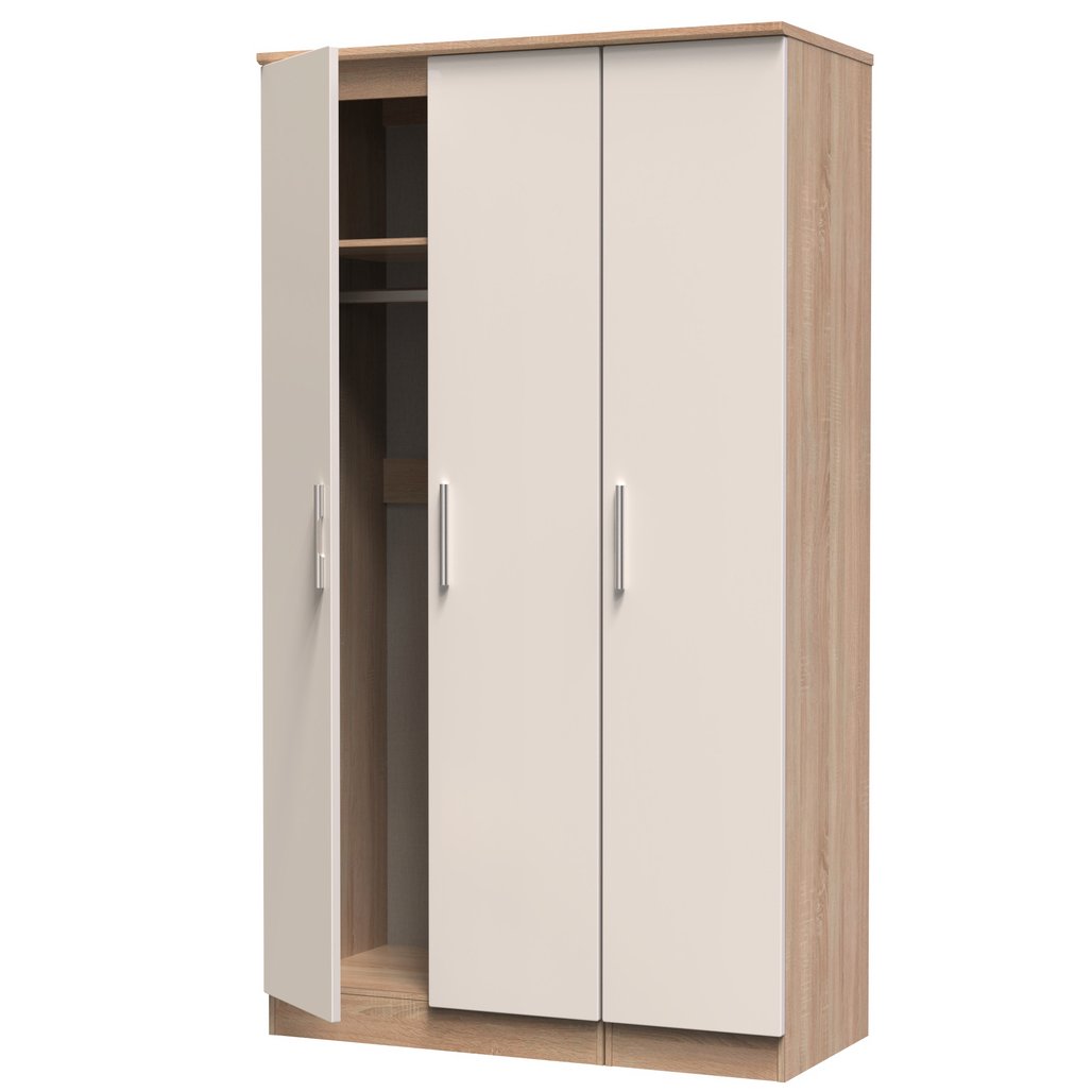 Knightsbridge Tall 3 Door Triple Wardrobe