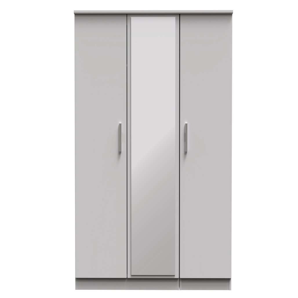 Knightsbridge Tall Mirrored 3 Door Triple Wardrobe