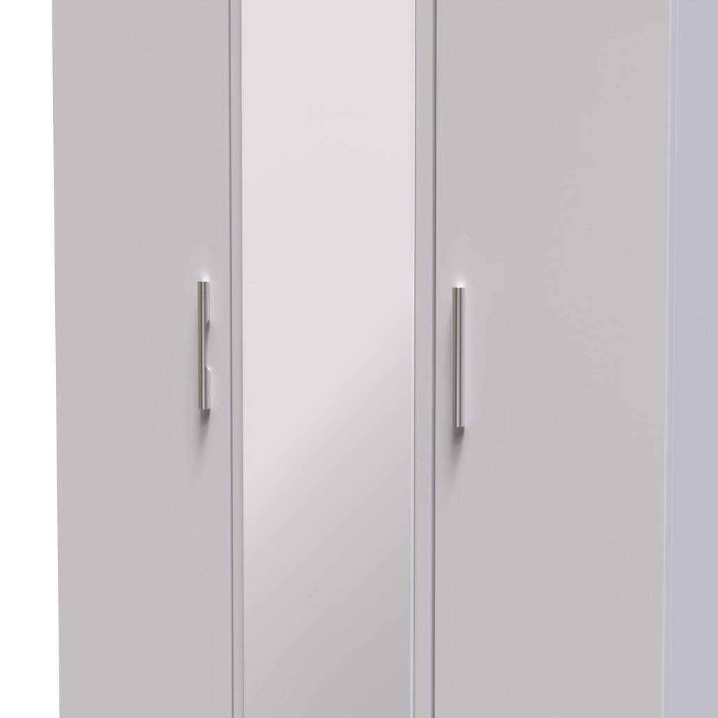 Knightsbridge Tall Mirrored 3 Door Triple Wardrobe