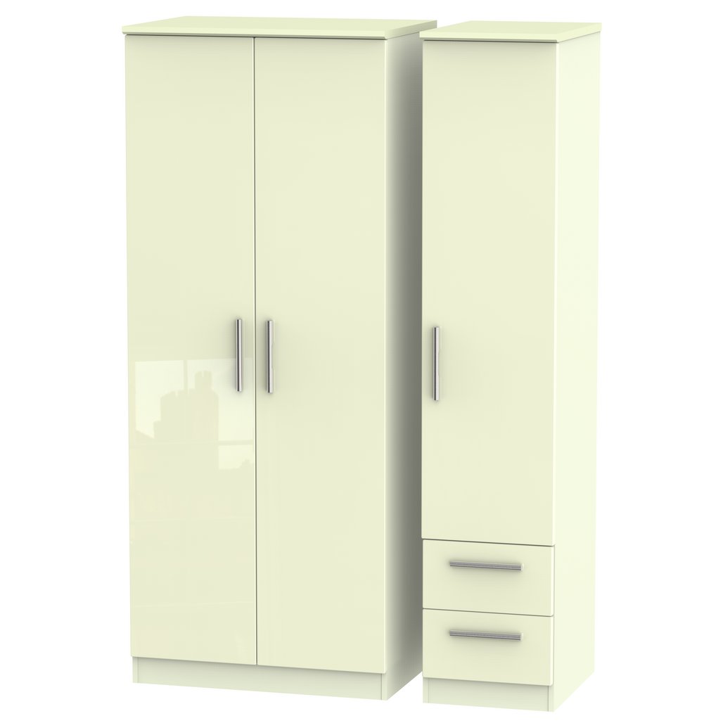 Knightsbridge 2 Drawer 3 Door Triple Wardrobe