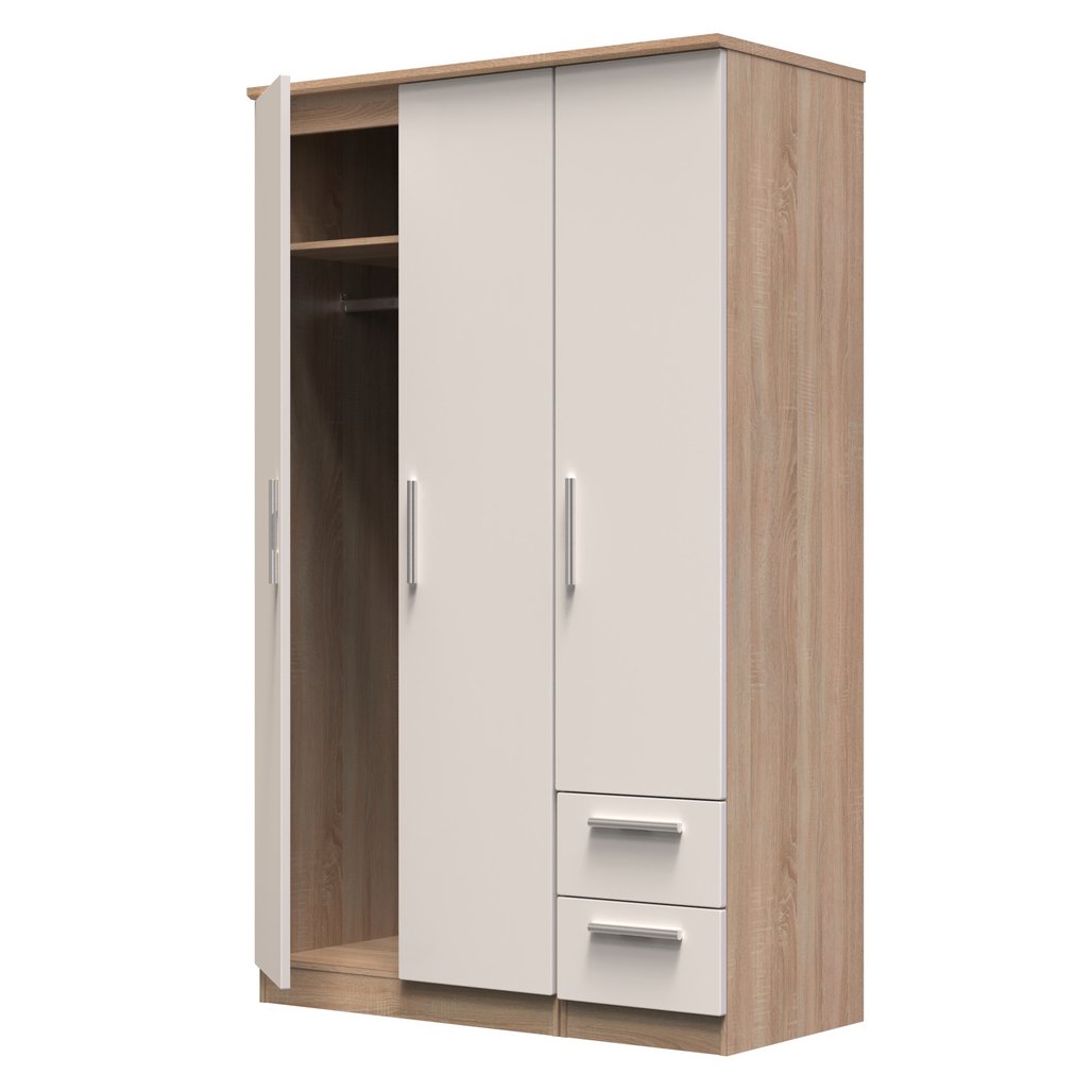 Knightsbridge 2 Drawer 3 Door Triple Wardrobe