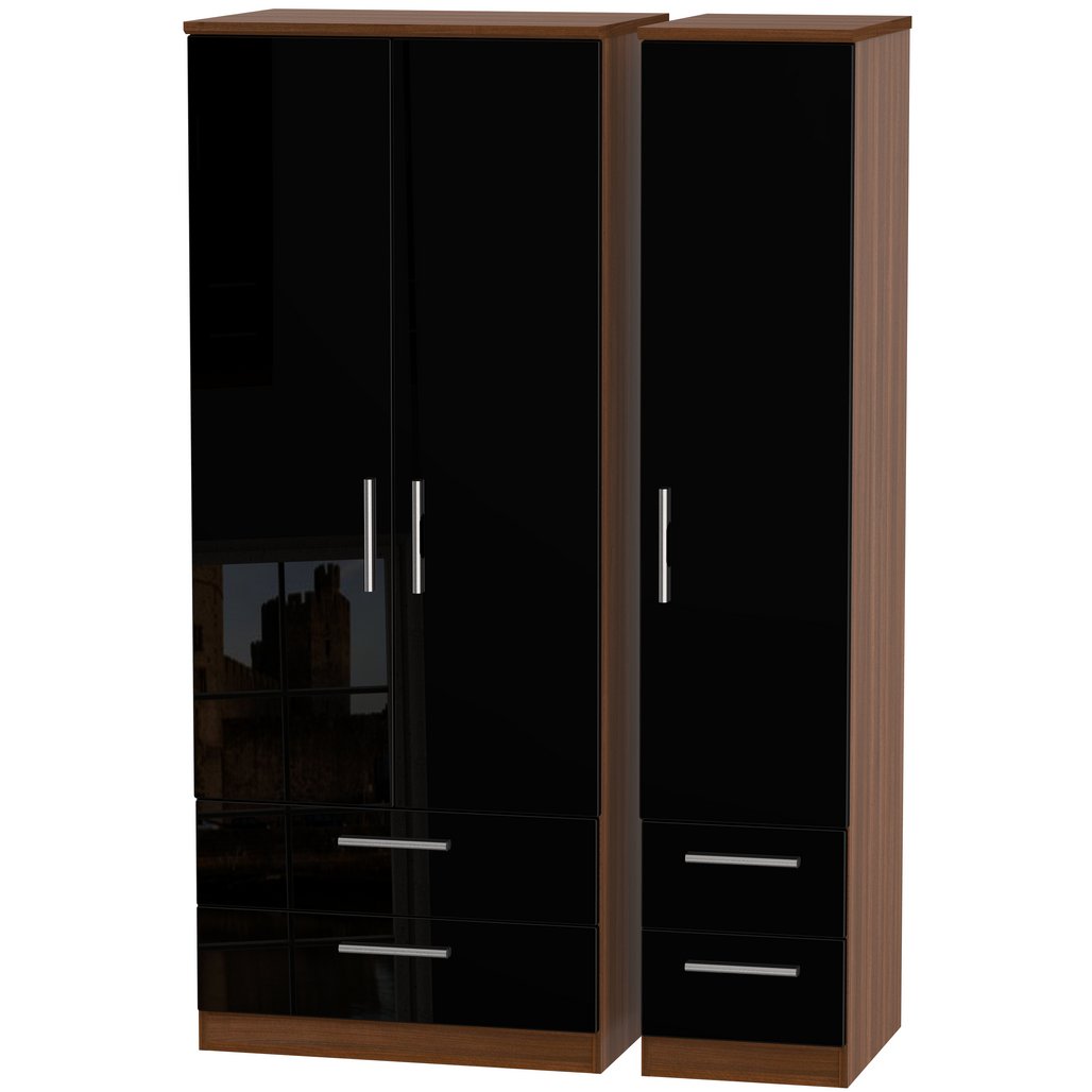 Knightsbridge 4 Drawer 3 Door Triple Wardrobe