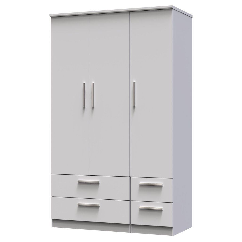 Knightsbridge 4 Drawer 3 Door Triple Wardrobe
