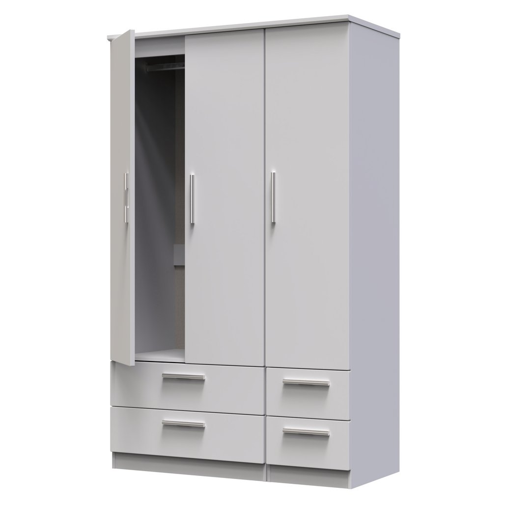 Knightsbridge 4 Drawer 3 Door Triple Wardrobe