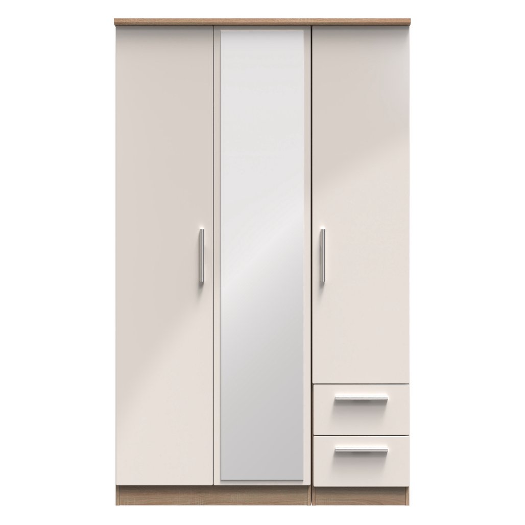 Knightsbridge Mirrored 2 Door 3 Door Wardrobe