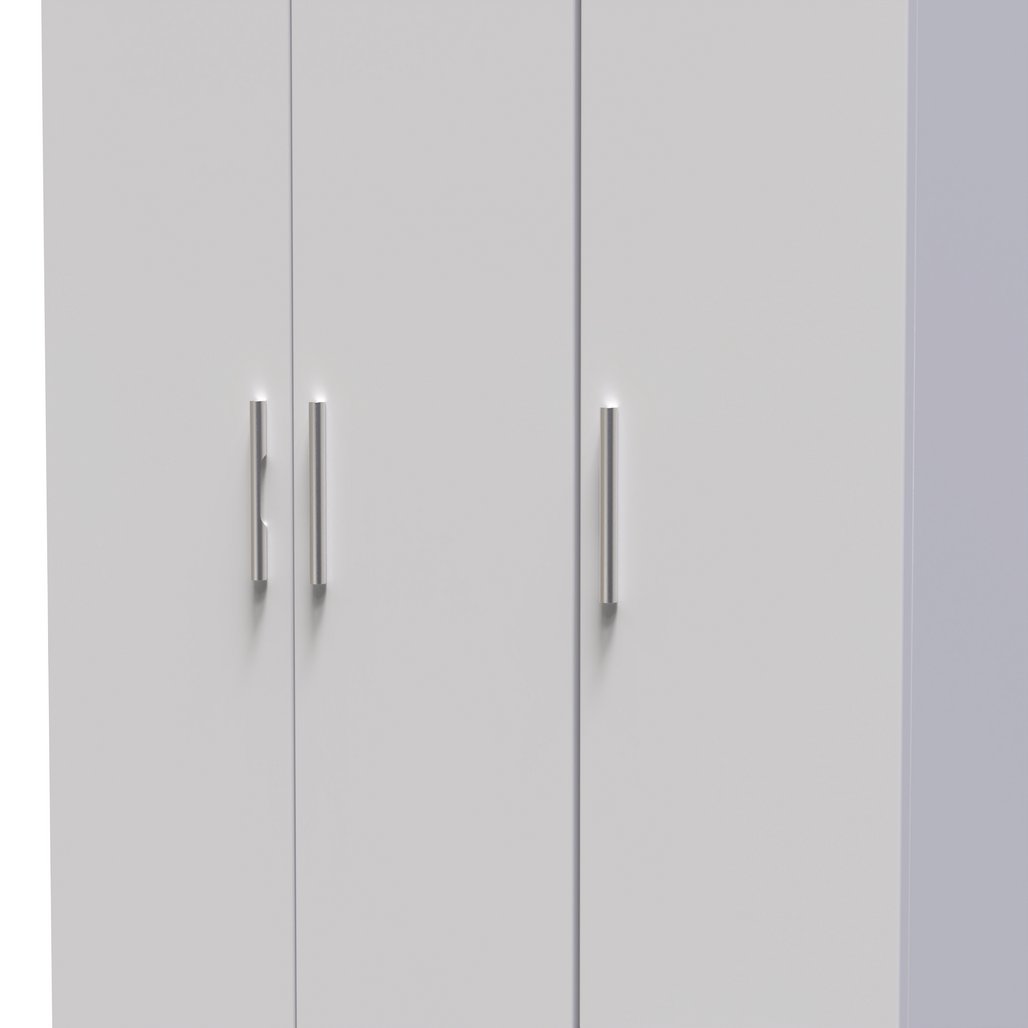 Knightsbridge Tall 2 Drawer 3 Door Triple Wardrobe