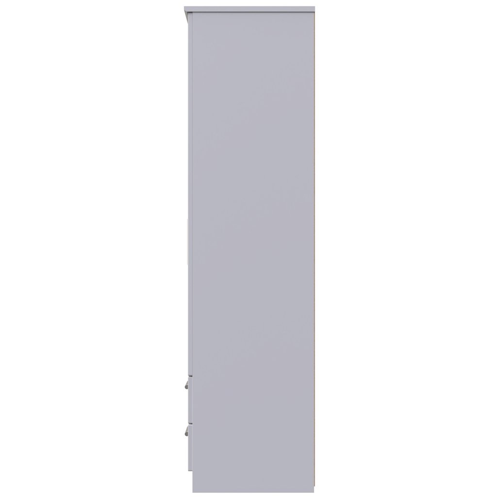 Knightsbridge Tall Mirrored 4 Drawer 3 Door Triple Wardrobe