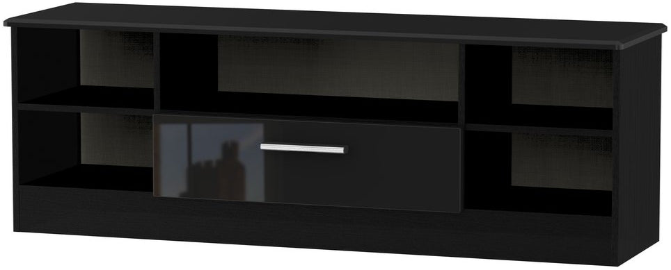 Knightsbridge Wide 1 Drawer TV Unit with Open Shelving