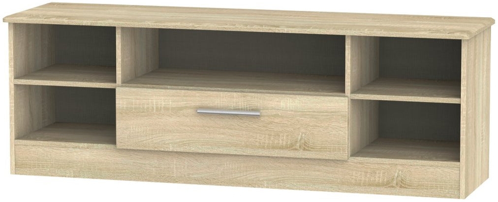 Knightsbridge Wide 1 Drawer TV Unit with Open Shelving