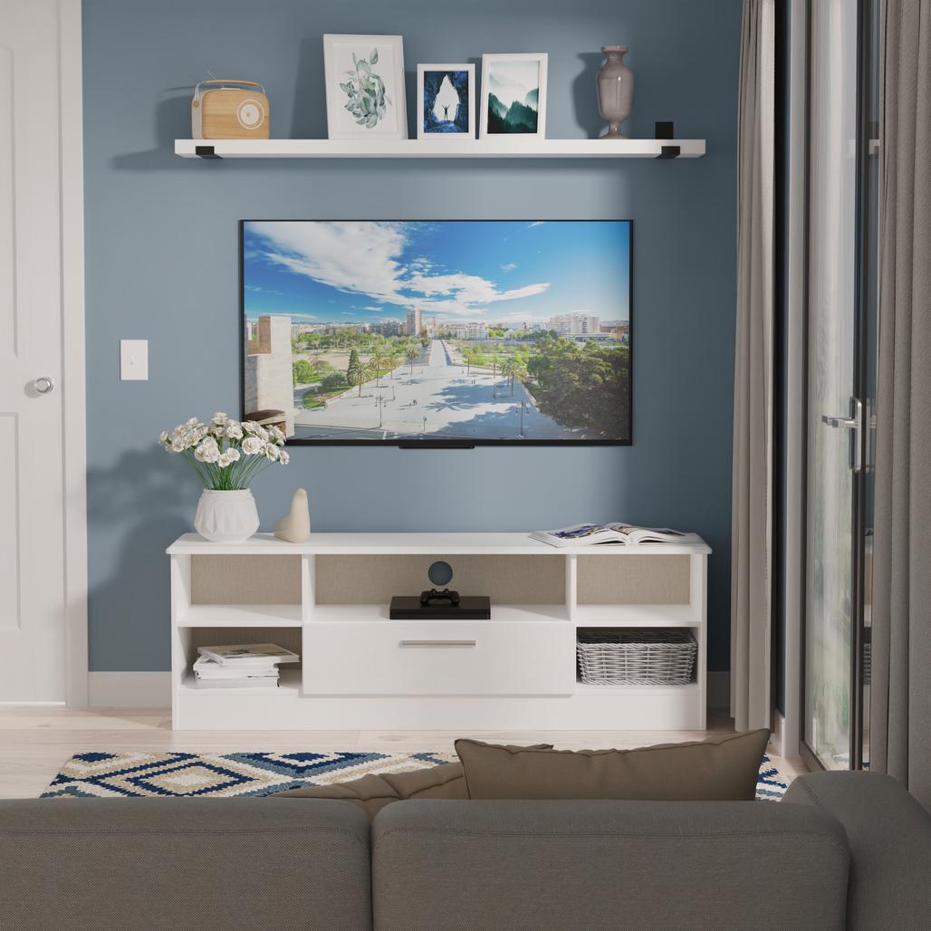Knightsbridge Wide 1 Drawer TV Unit with Open Shelving