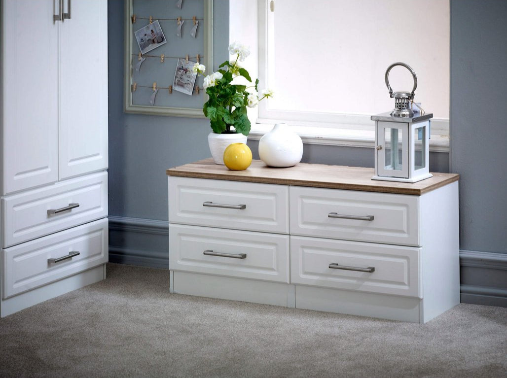 Kent 4 Drawer Bed Box with Oak Top