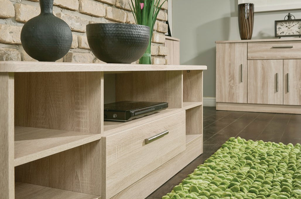 Knightsbridge Wide 1 Drawer TV Unit with Open Shelving