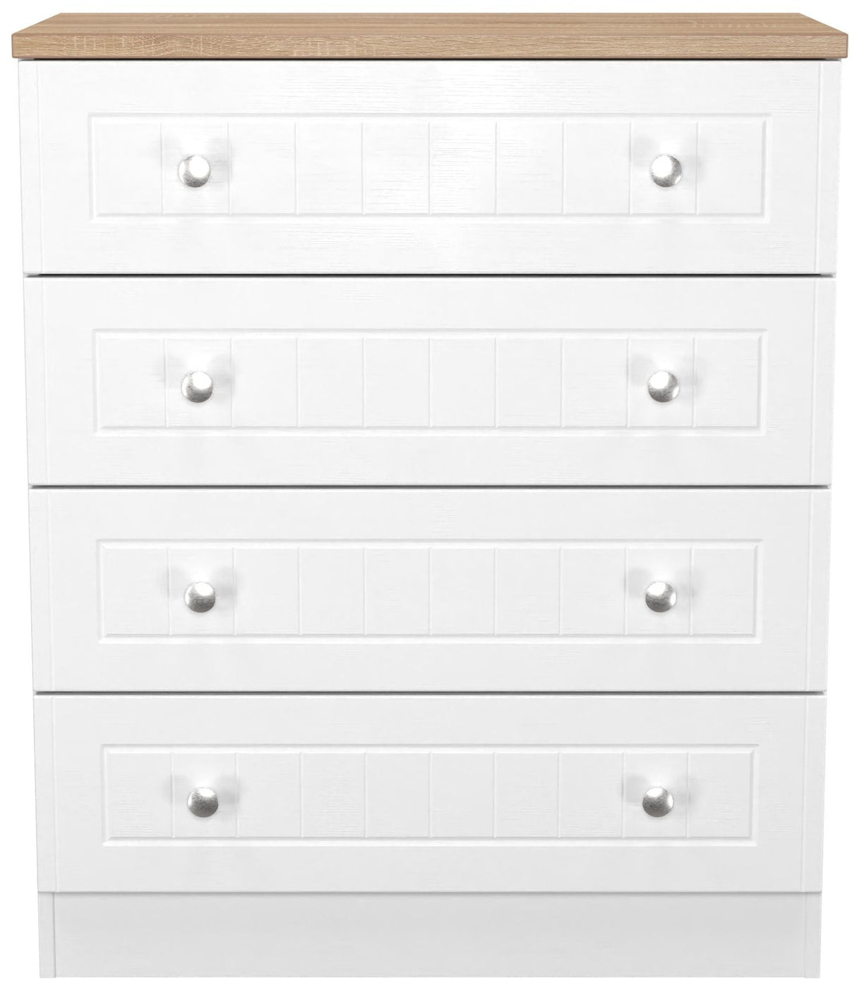 Vienna 4 Drawer Chest with Oak Top