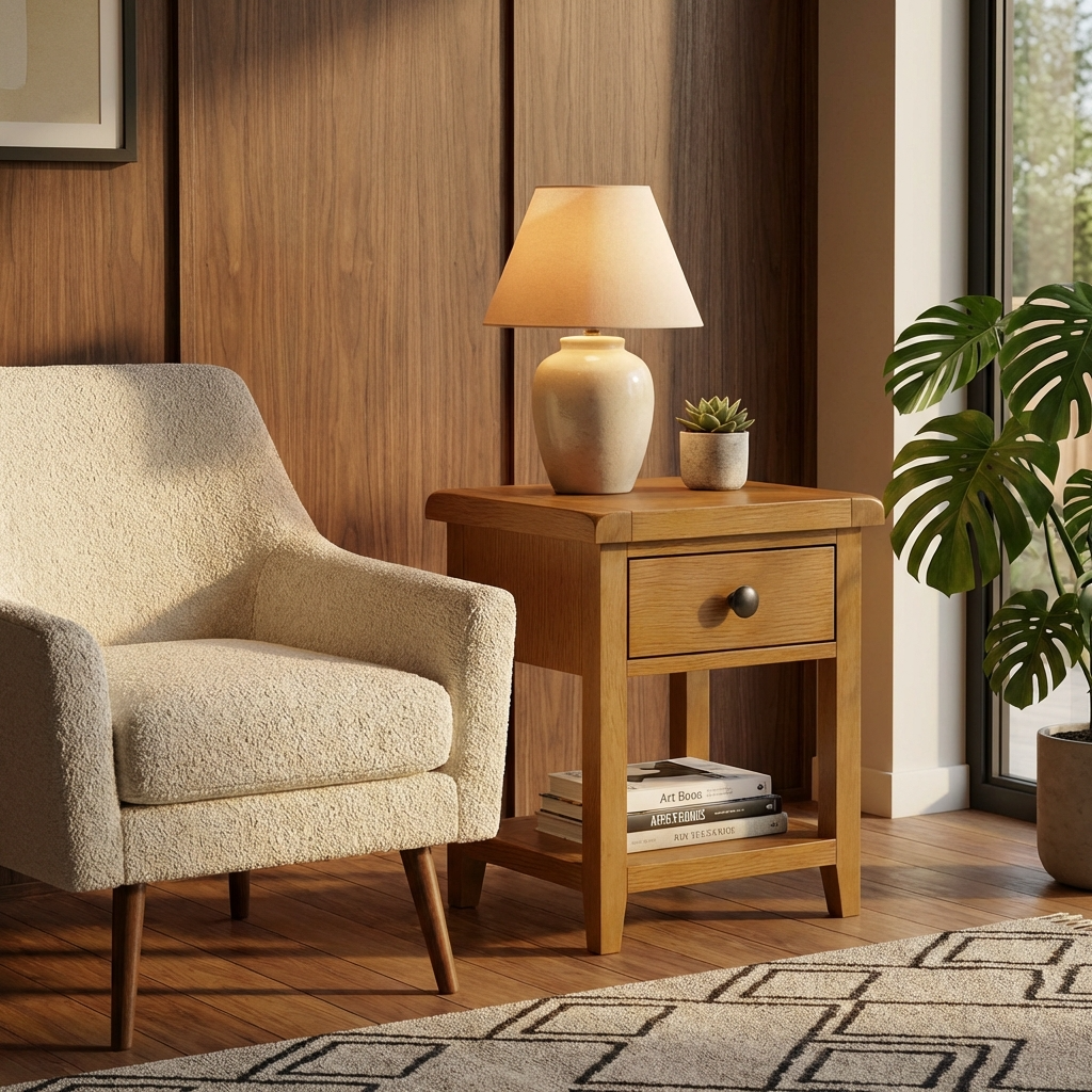 Bryce 1 Drawer Lamp Table