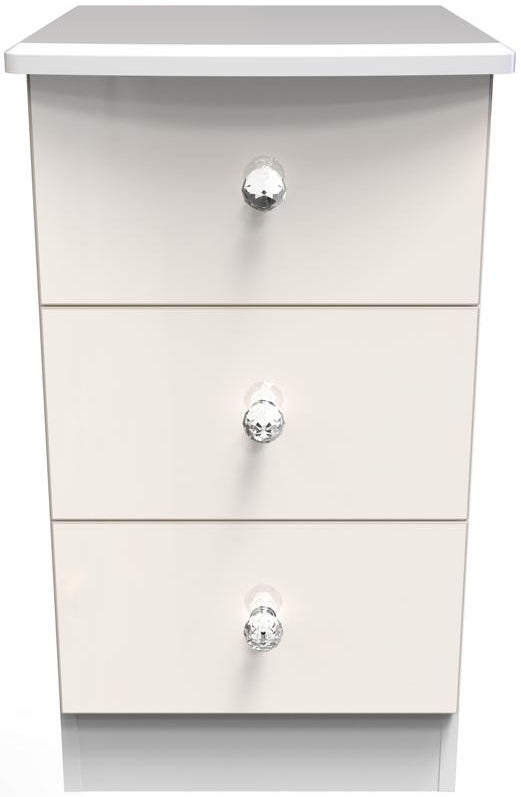 Lumiere 3 Drawer Bedside Table with Built-In Lights