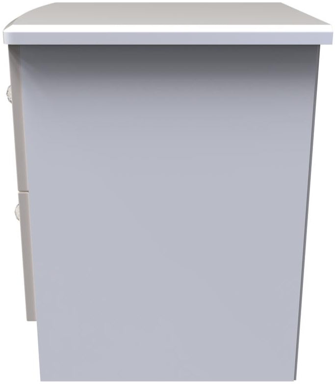 Lumiere 2 Drawer Bedside Table with Built-In Lights