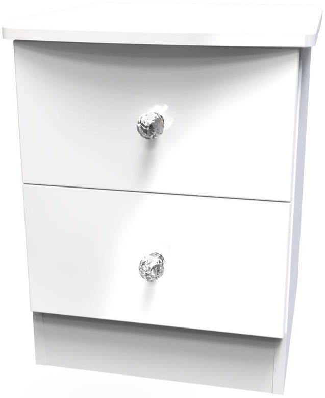 Lumiere 2 Drawer Bedside Table with Built-In Lights
