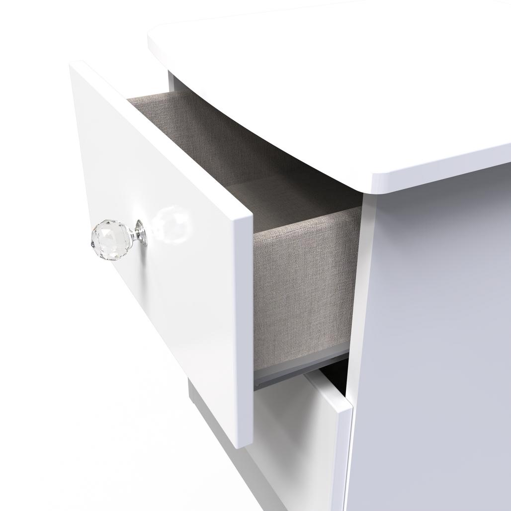 Lumiere 2 Drawer Bedside Table with Built-In Lights