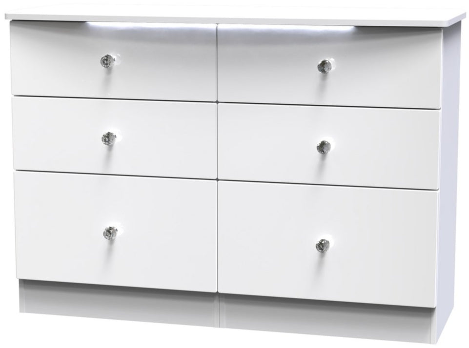 Lumiere 6 Drawer Midi Chest with Built-In Lights