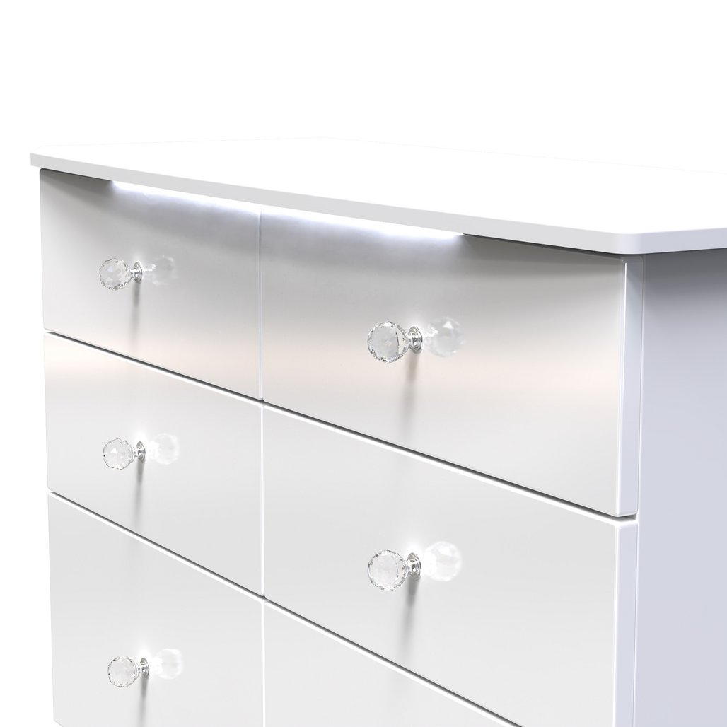 Lumiere 6 Drawer Midi Chest with Built-In Lights