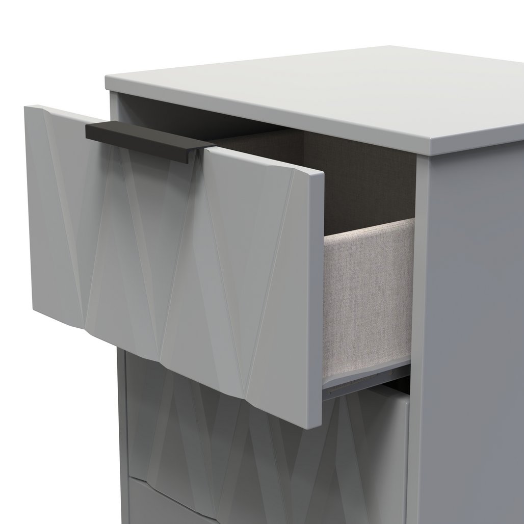 Las Vegas 2 Drawer Bedside Table with Black Handles