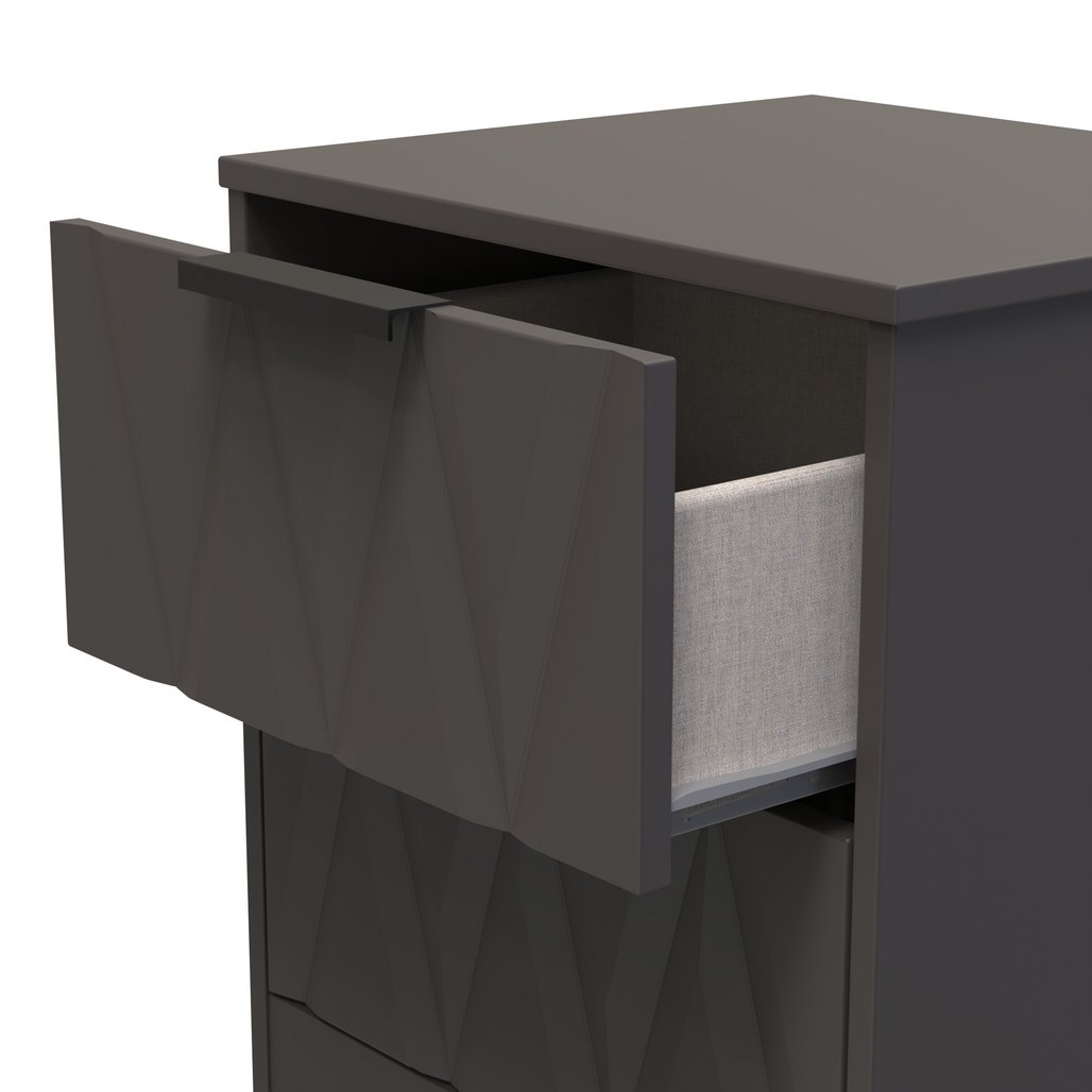 Las Vegas 2 Drawer Bedside Table with Black Handles