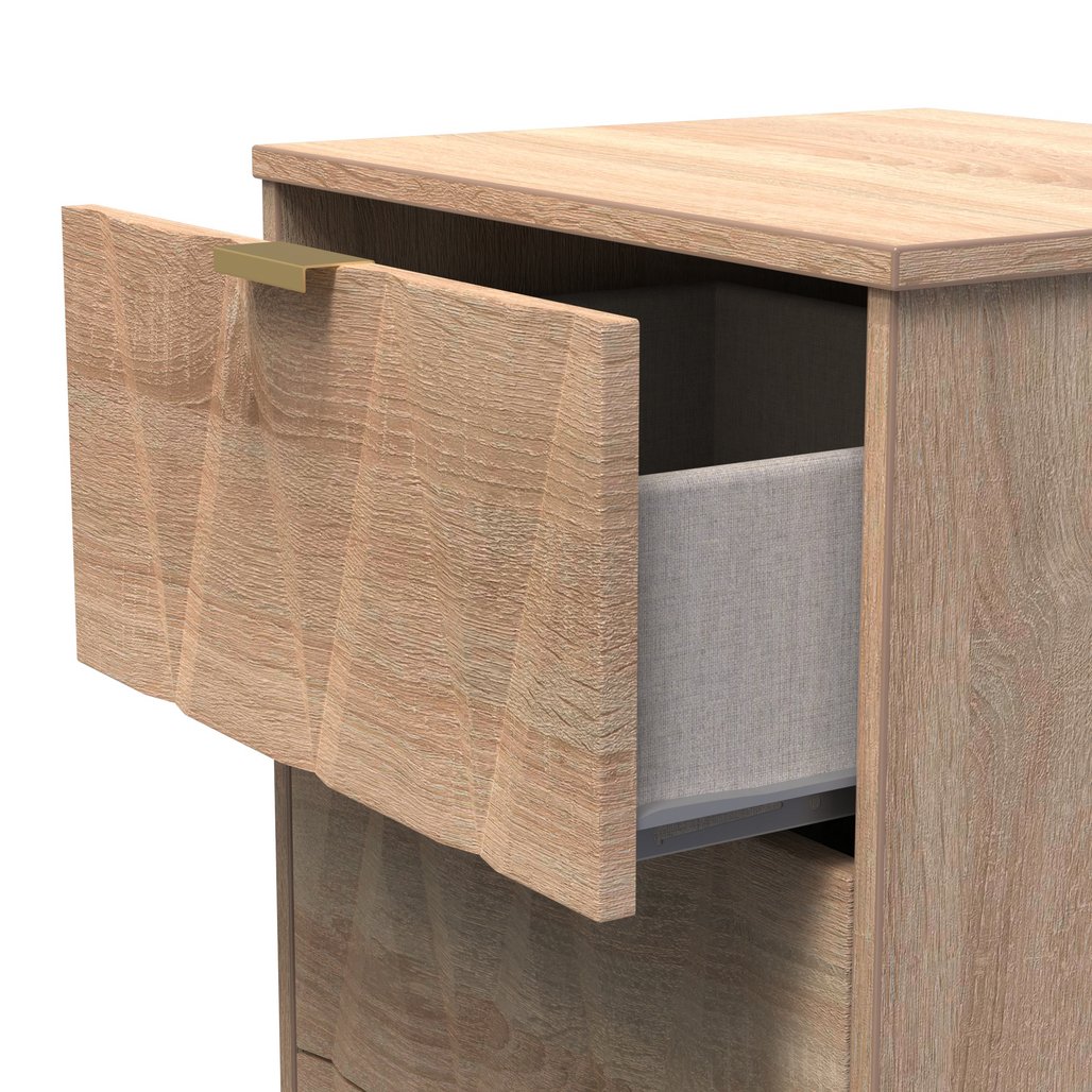 Las Vegas 3 Drawer Bedside Table with Gold Handles